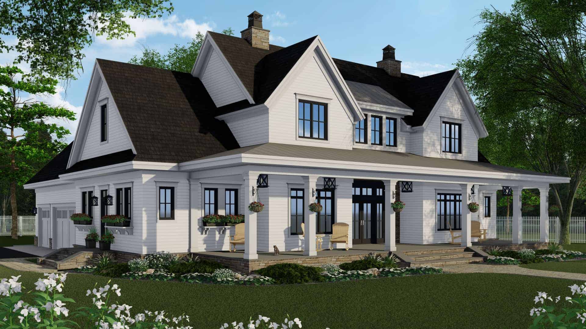 Front View of this 4-Bedroom, 2743 Sq Ft Plan - 165-1170