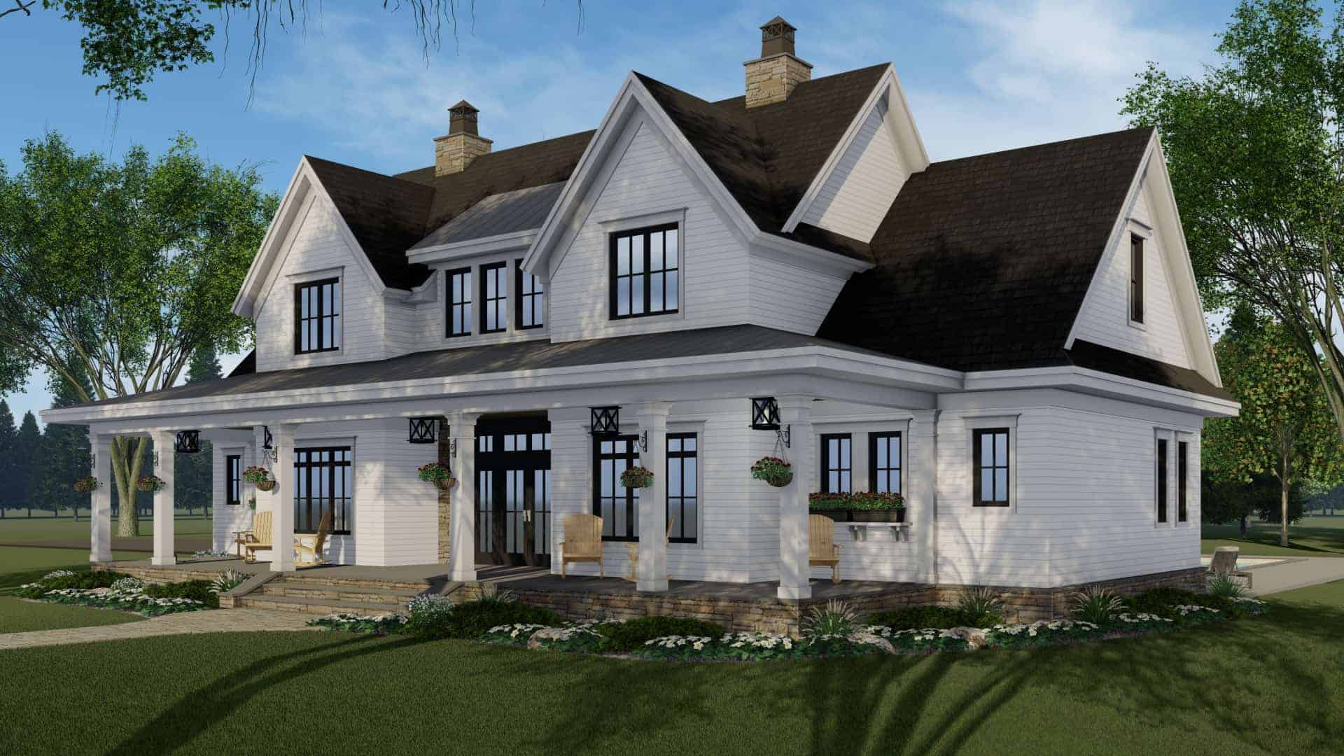 Front View of this 4-Bedroom, 2743 Sq Ft Plan - 165-1170