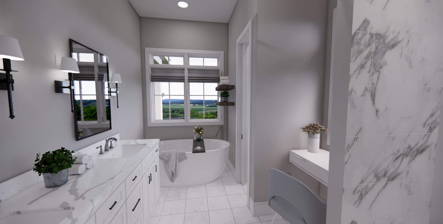 Master Bathroom: Tub of this 4-Bedroom,2743 Sq Ft Plan -165-1170