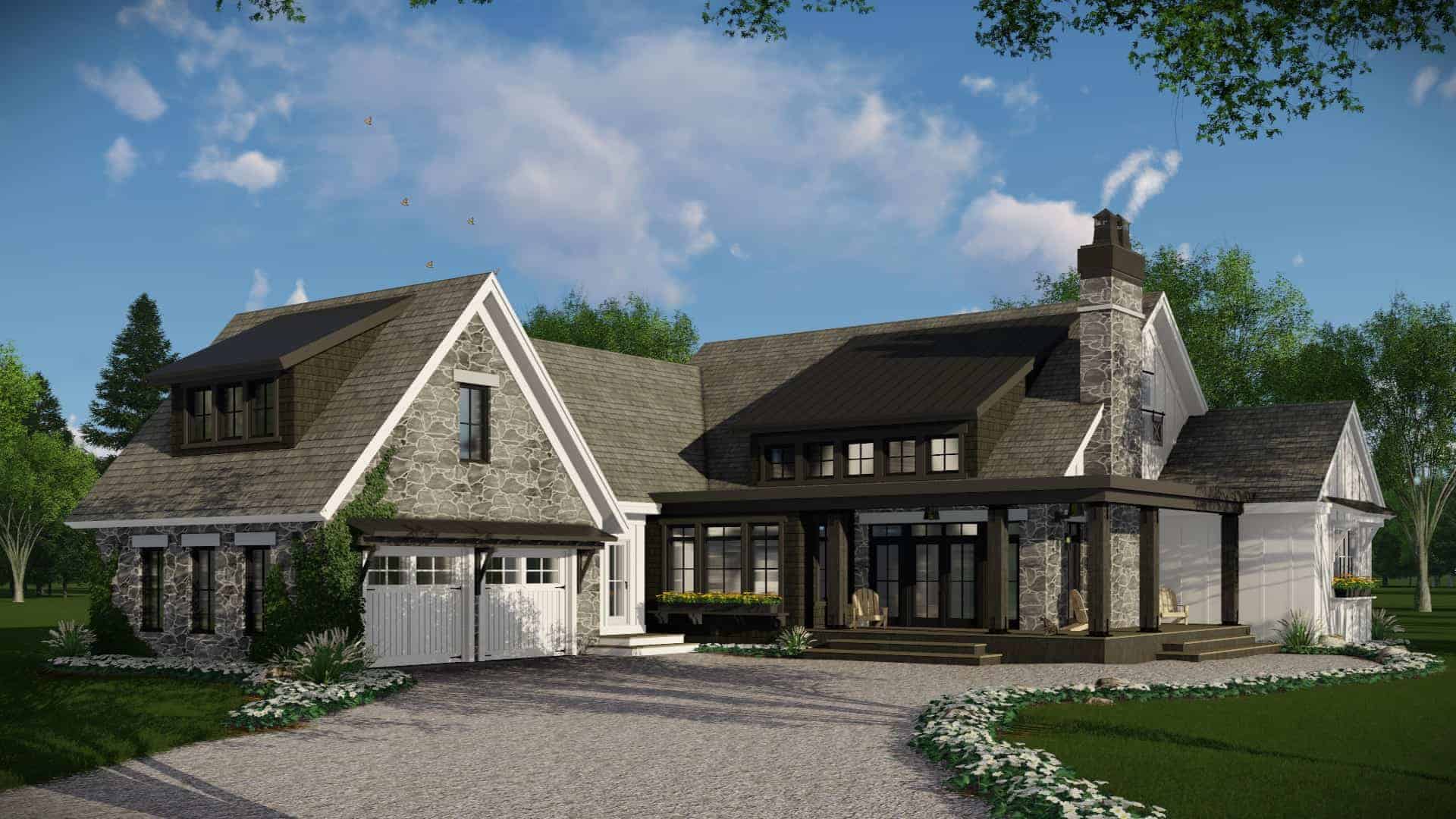 Left Side View of this 3-Bedroom, 2483 Sq Ft Plan - 165-1171