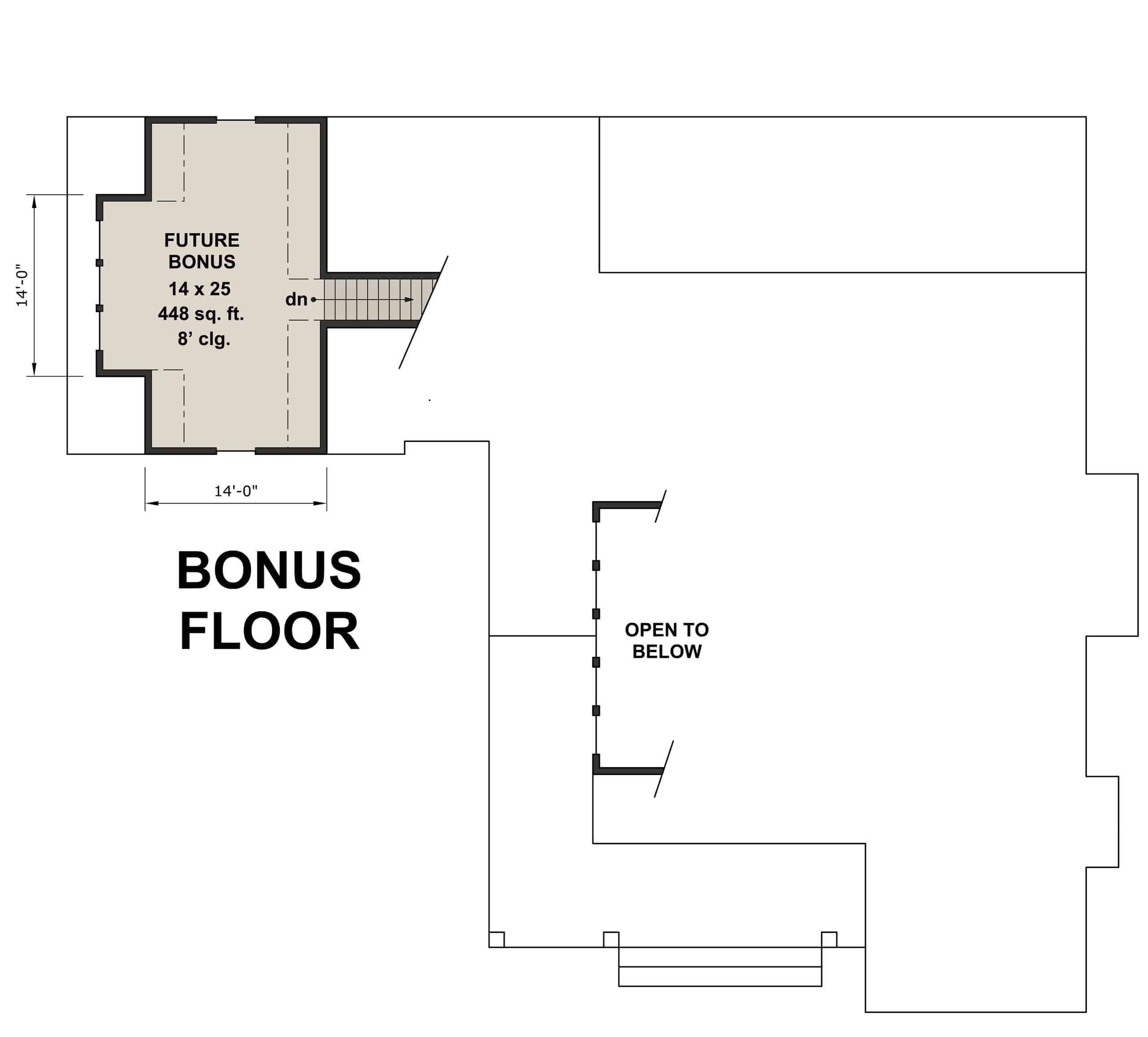Bonus Room of Contemporary Plan #165-1171