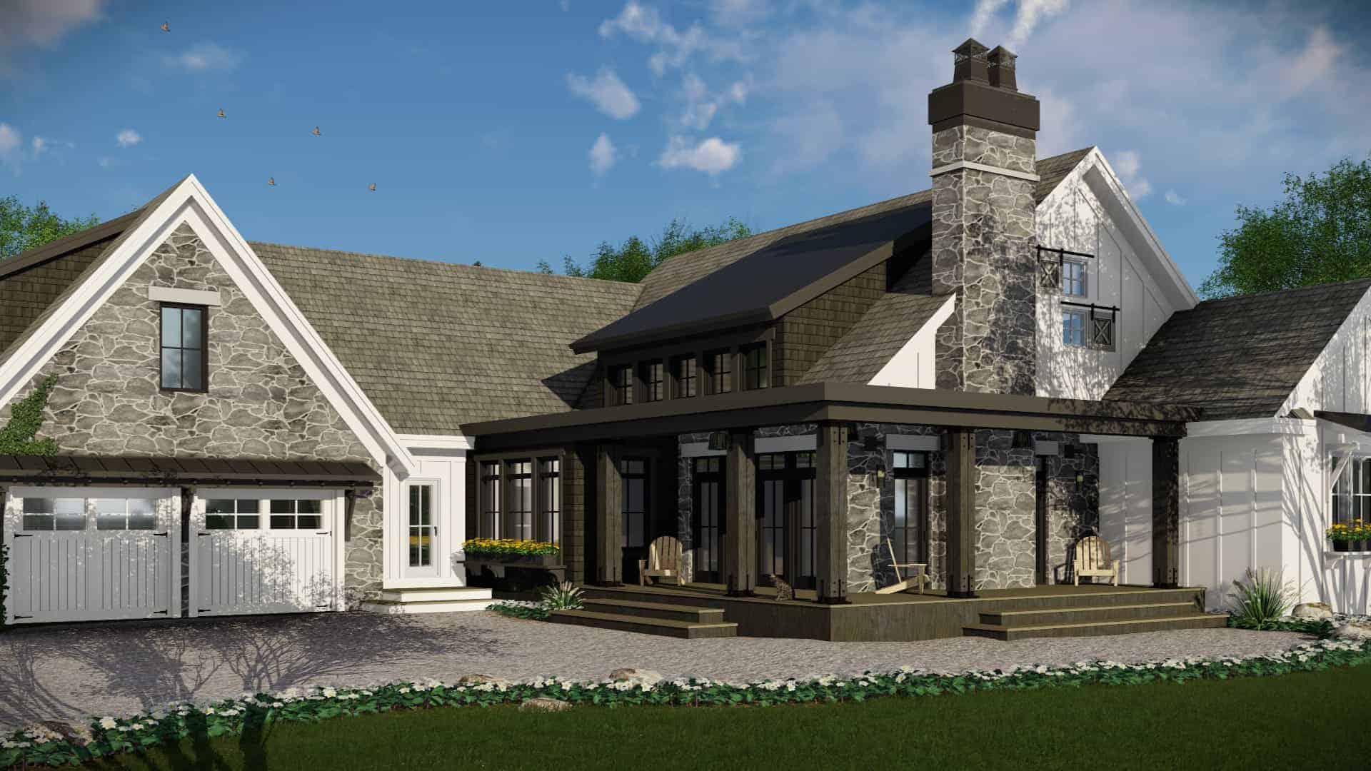 Front View of this 3-Bedroom, 2483 Sq Ft Plan - 165-1171