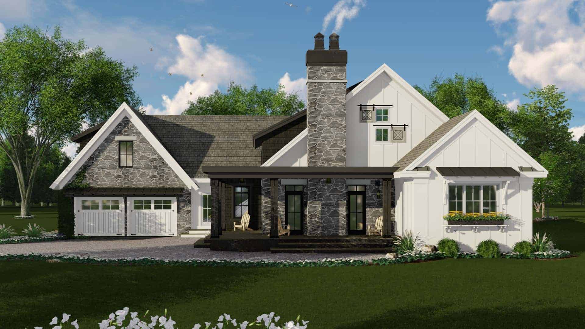 Front View of this 3-Bedroom, 2483 Sq Ft Plan - 165-1171