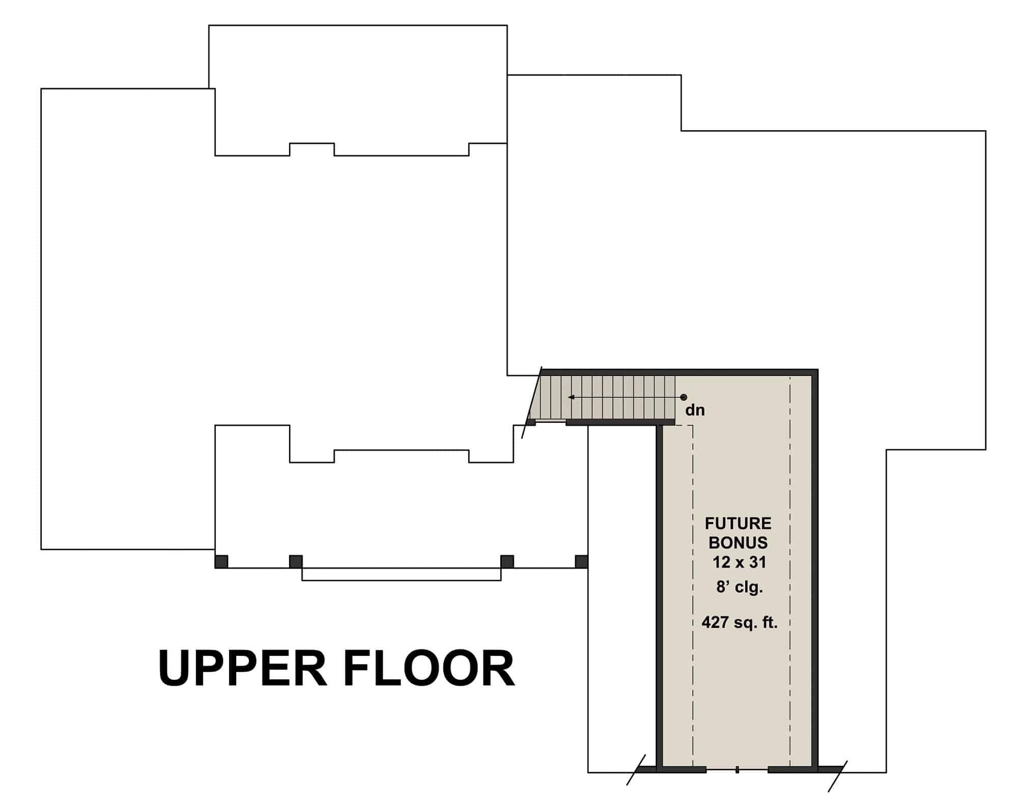 Bonus Room of Contemporary Plan #165-1174