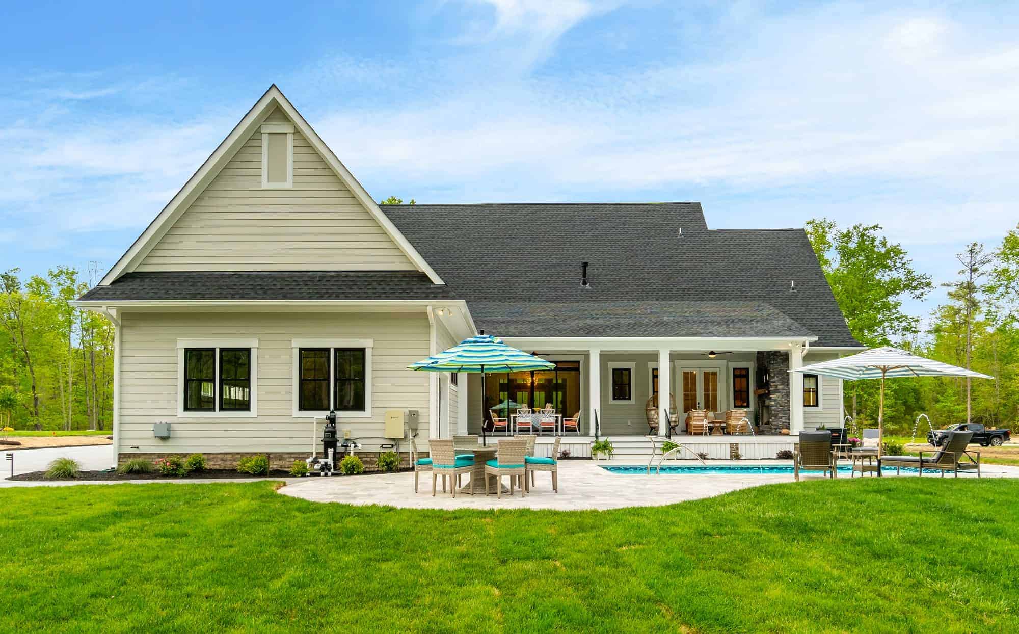 Rear View of this 4-Bedroom,3952 Sq Ft Plan -165-1175