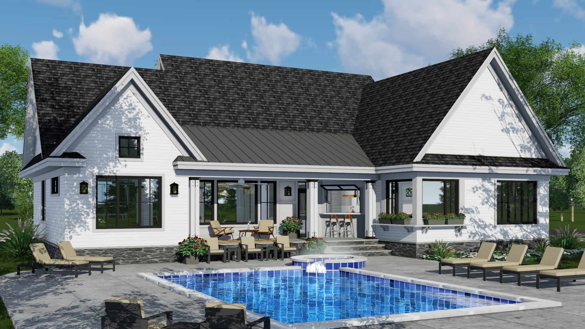 Pool of this 3-Bedroom, 2148 Sq Ft Plan - 165-1176