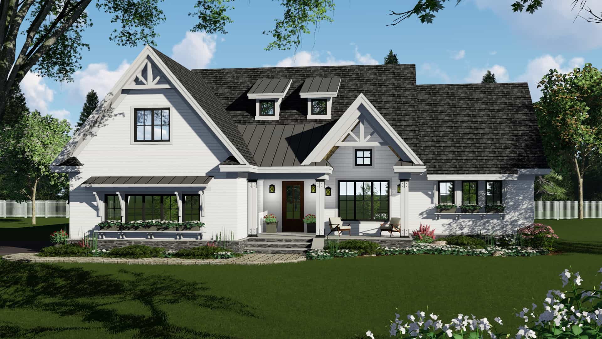 Front View of this 3-Bedroom, 2148 Sq Ft Plan - 165-1176