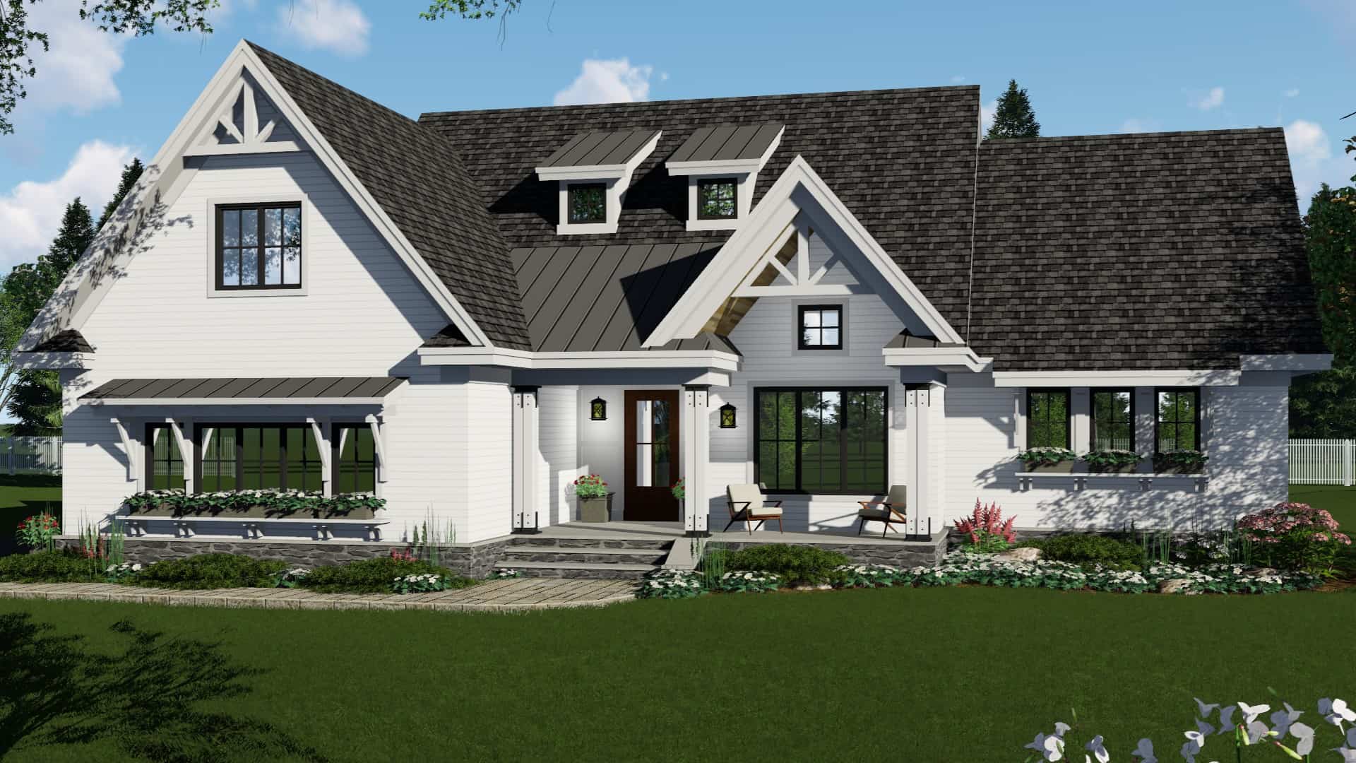 Front View of this 3-Bedroom, 2148 Sq Ft Plan - 165-1176