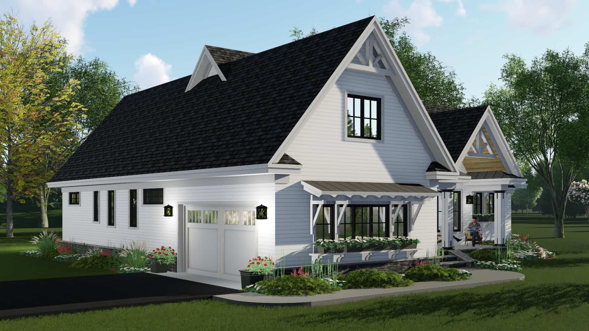 Left Side View of this 3-Bedroom, 2148 Sq Ft Plan - 165-1176
