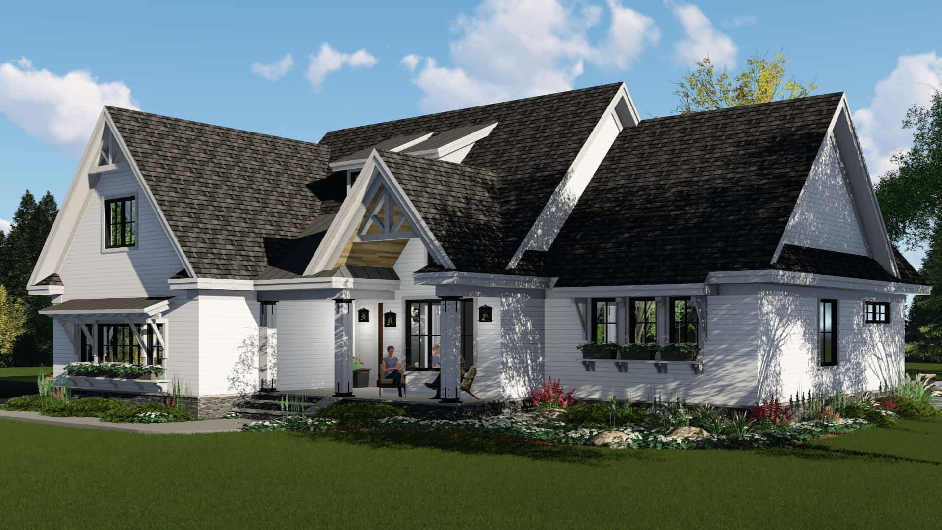 Side View of this 3-Bedroom, 2148 Sq Ft Plan - 165-1176