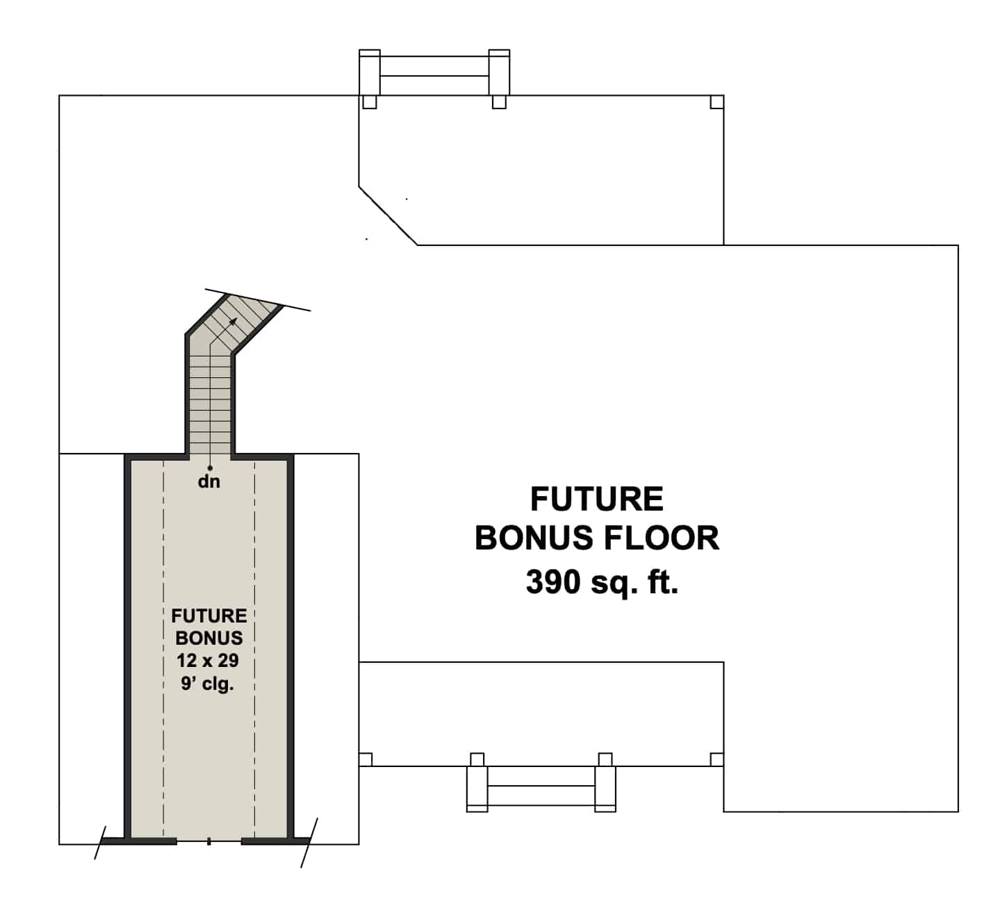Bonus Room of Contemporary Plan #165-1177