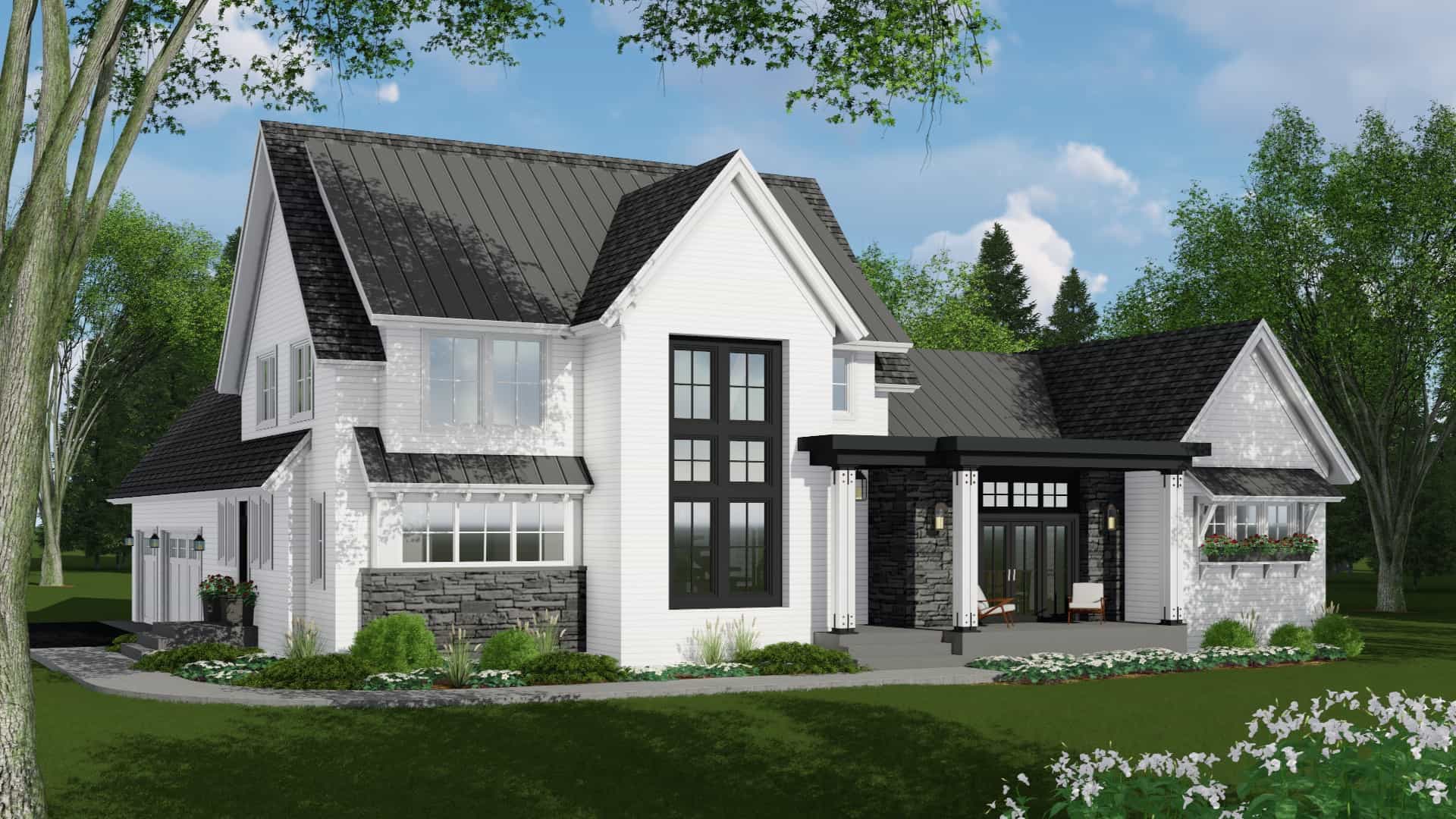 Left Side View of this 4-Bedroom, 3011 Sq Ft Plan - 165-1178
