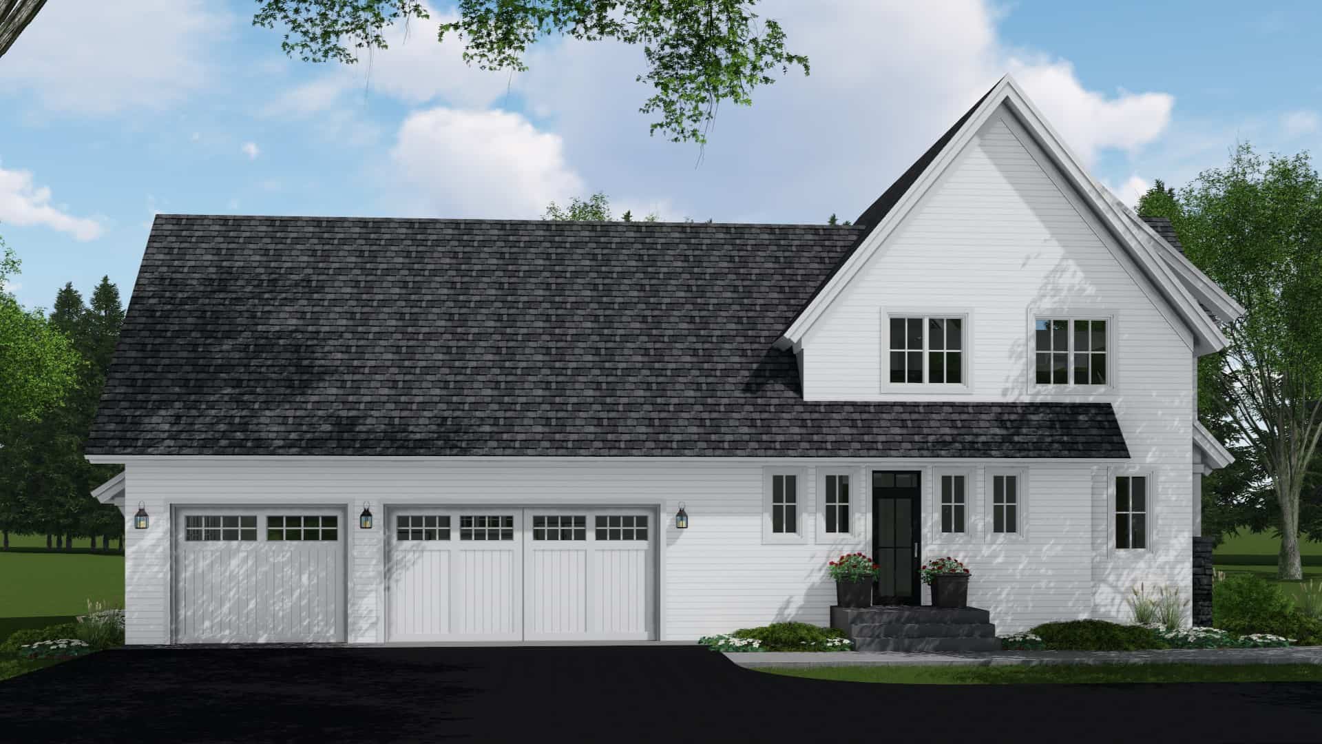 Side View of this 4-Bedroom, 3011 Sq Ft Plan - 165-1178