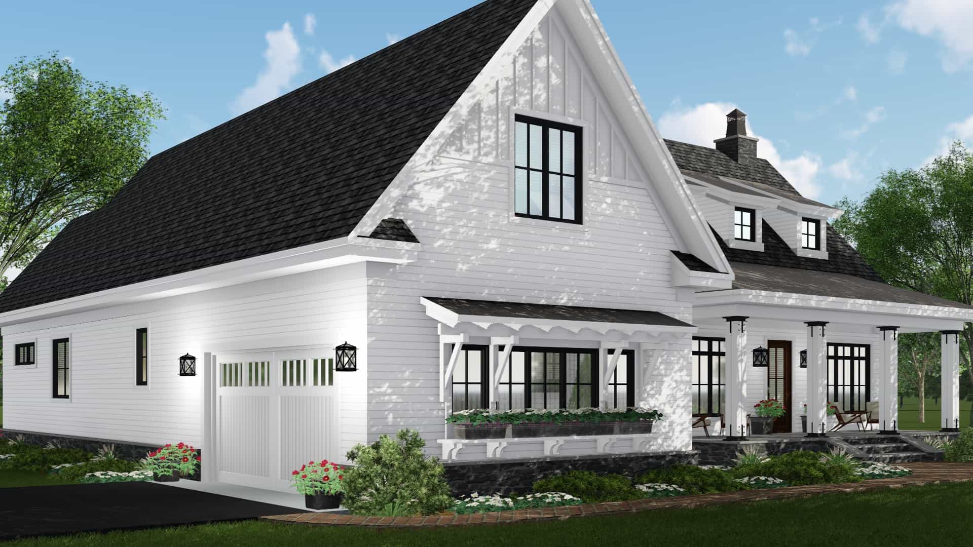 Left Side View of this 3-Bedroom, 2332 Sq Ft Plan - 165-1180