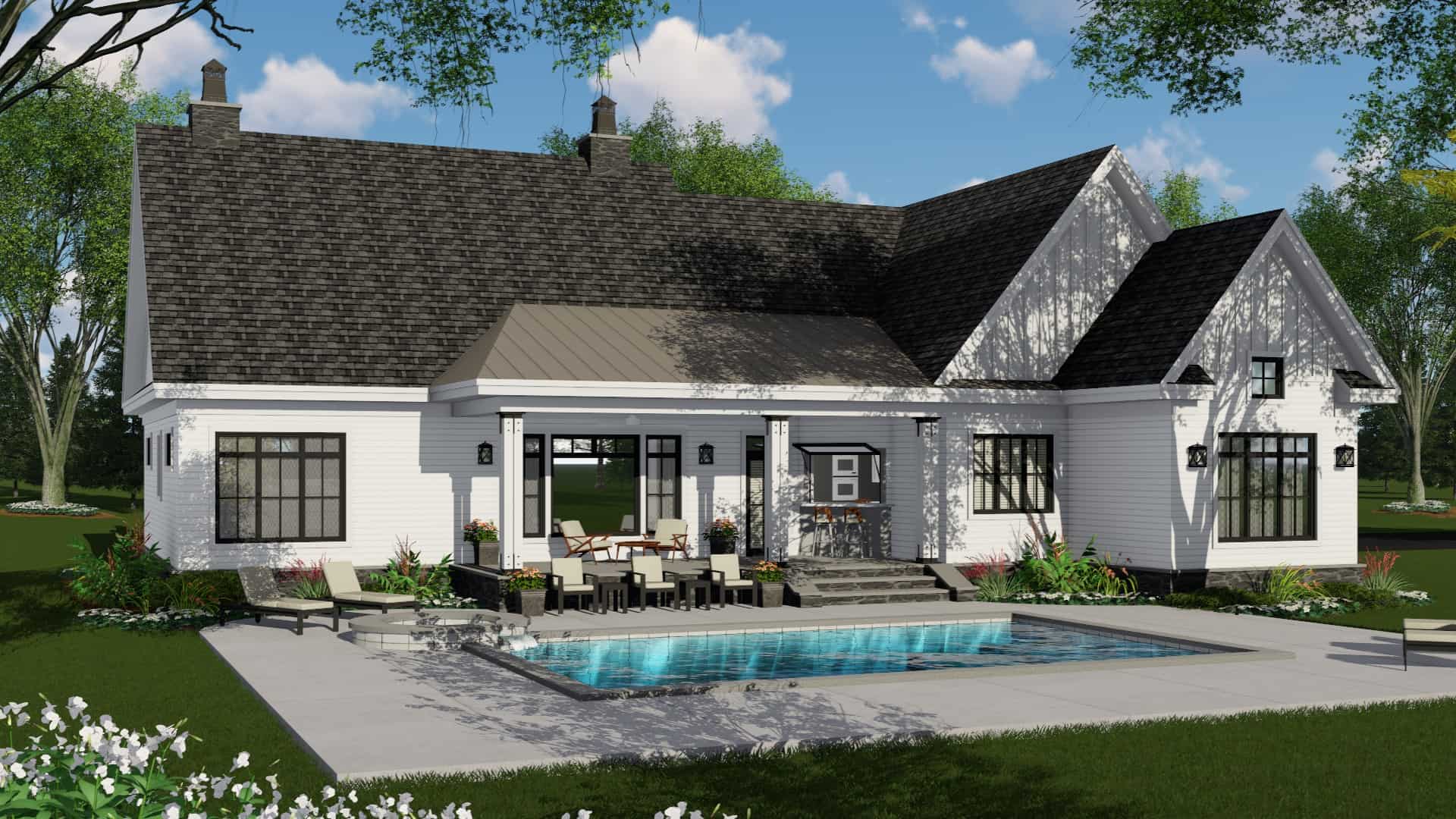 Pool of this 3-Bedroom, 2332 Sq Ft Plan - 165-1180
