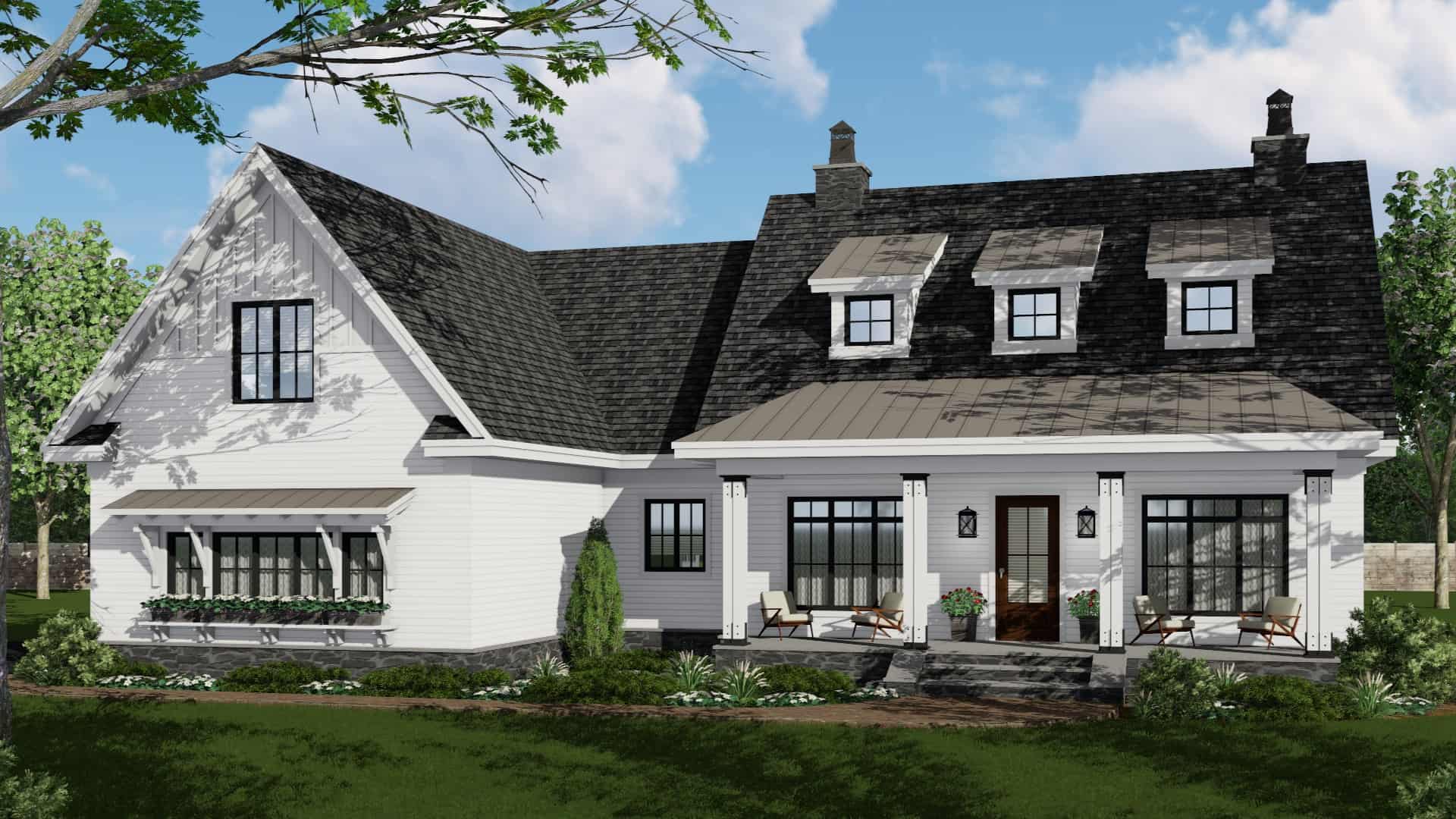 Front View of this 3-Bedroom, 2332 Sq Ft Plan - 165-1180