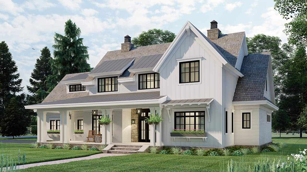 Right Side View of this 4-Bedroom, 2862 Sq Ft Plan - 165-1182