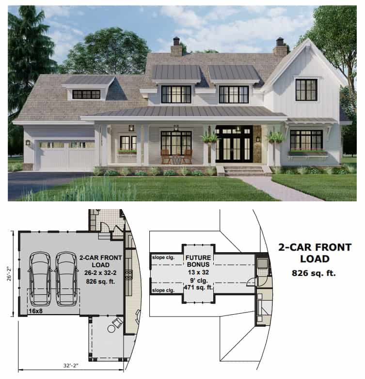 Garage of Farmhouse Plan #165-1182