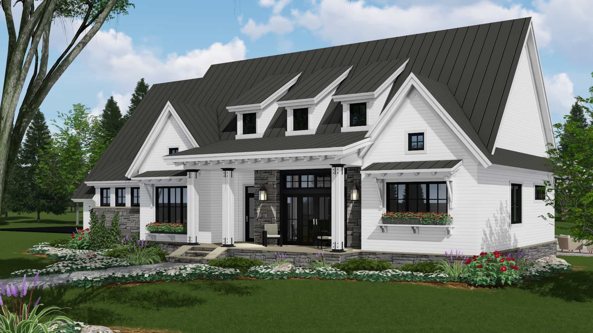 Right Side View of this 3-Bedroom, 2287 Sq Ft Plan - 165-1183
