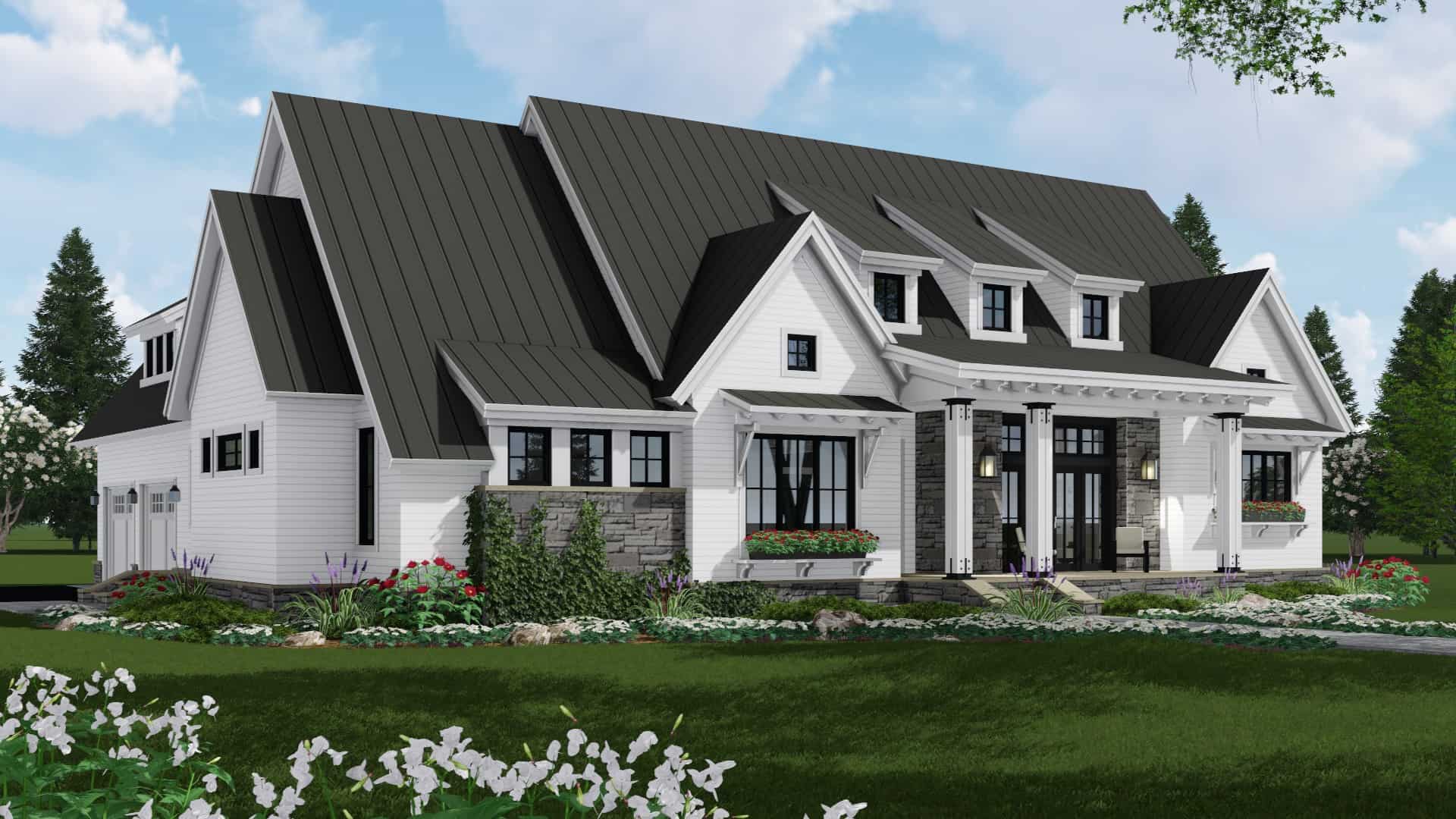 Left Side View of this 3-Bedroom, 2287 Sq Ft Plan - 165-1183