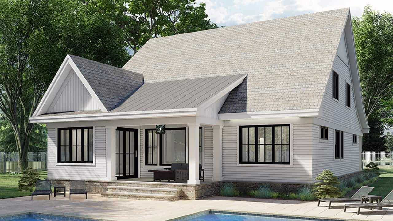 Rear View of this 4-Bedroom, 2889 Sq Ft Plan - 165-1186