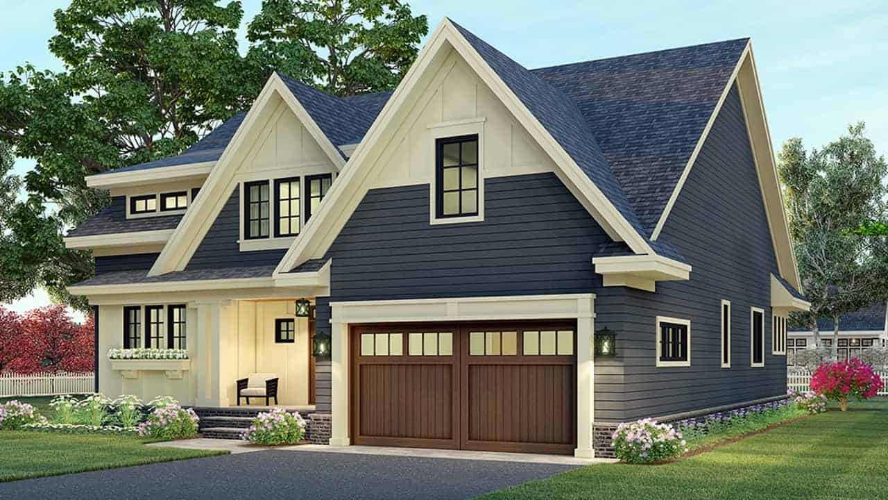 Left Side View of this 3-Bedroom, 2801 Sq Ft Plan - 165-1187
