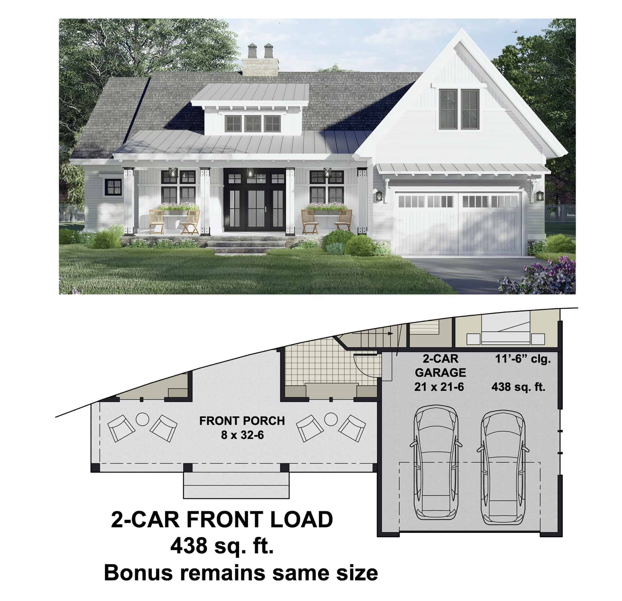 Garage of Ranch Plan #165-1189