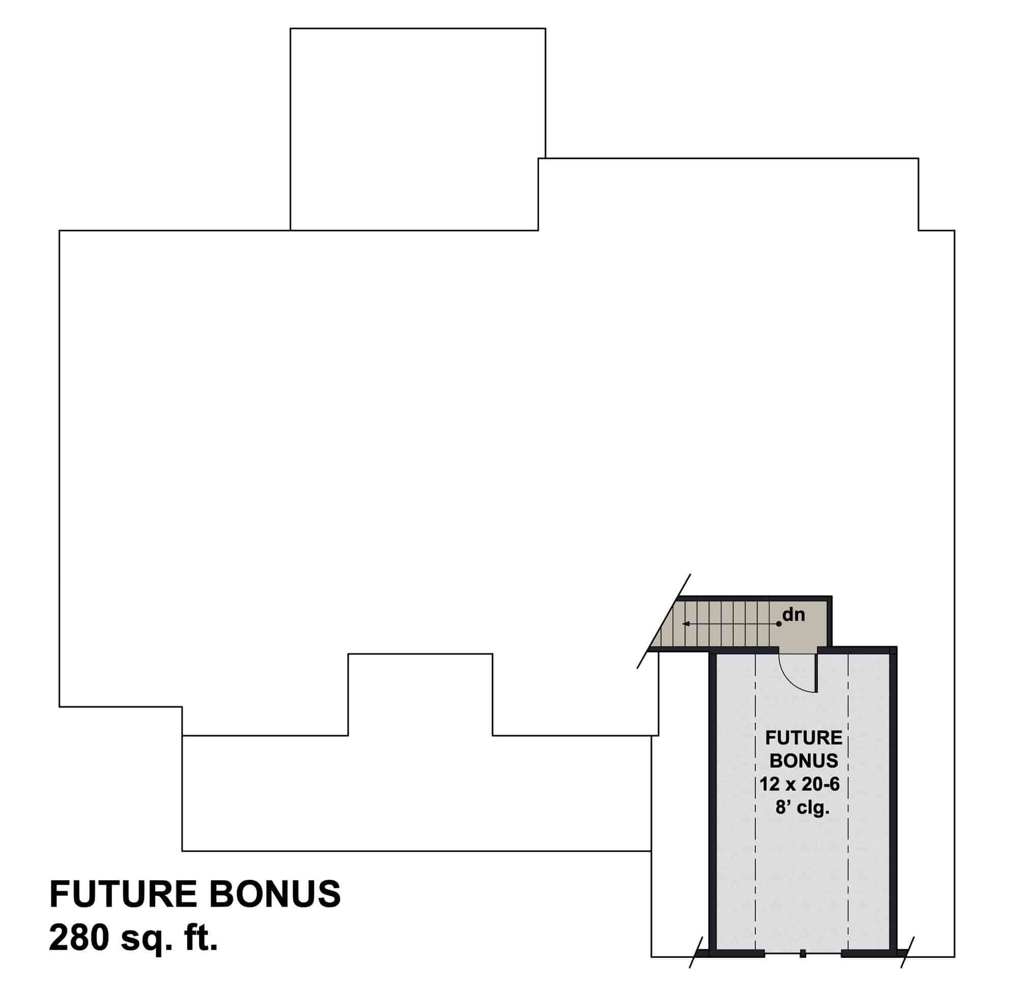 Bonus Room of Ranch Plan #165-1189