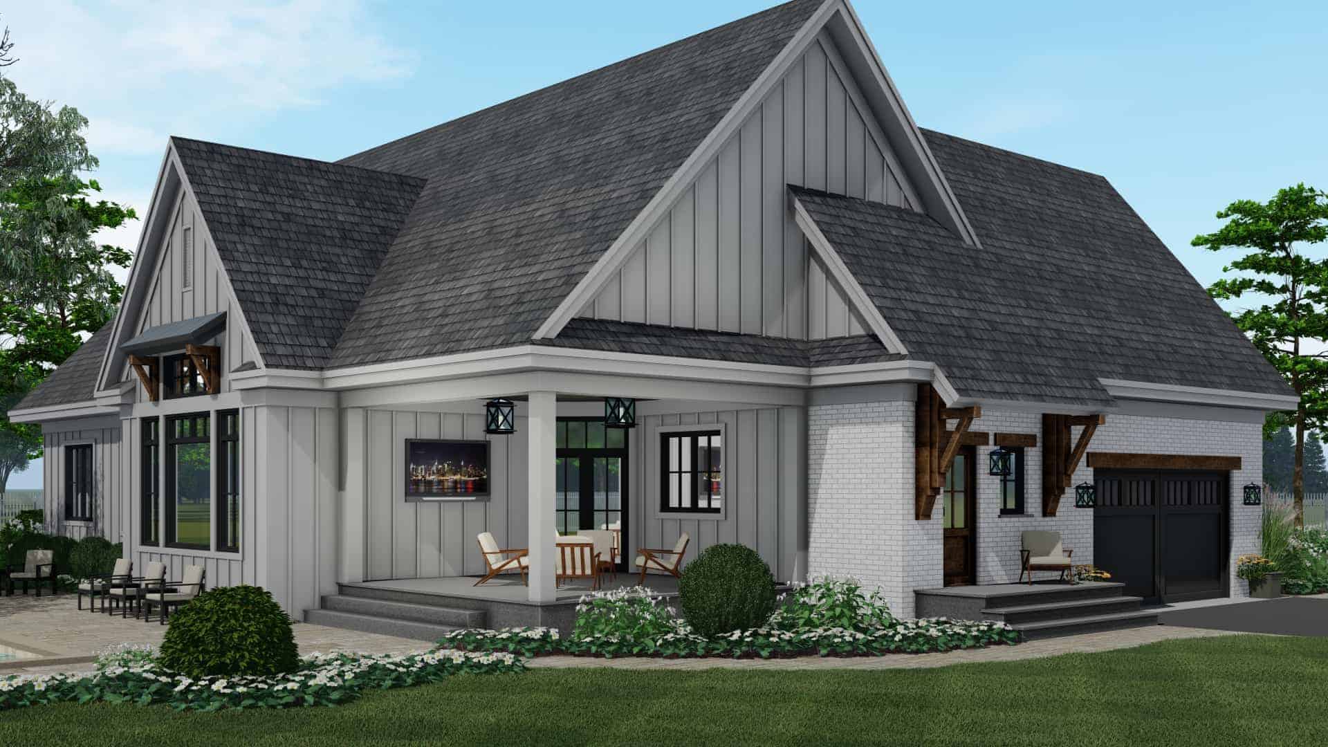 Rear View of this 3-Bedroom, 2364 Sq Ft Plan - 165-1192