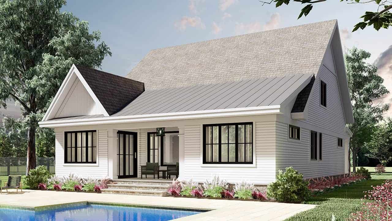 Rear View of this 3-Bedroom, 2578 Sq Ft Plan - 165-1193
