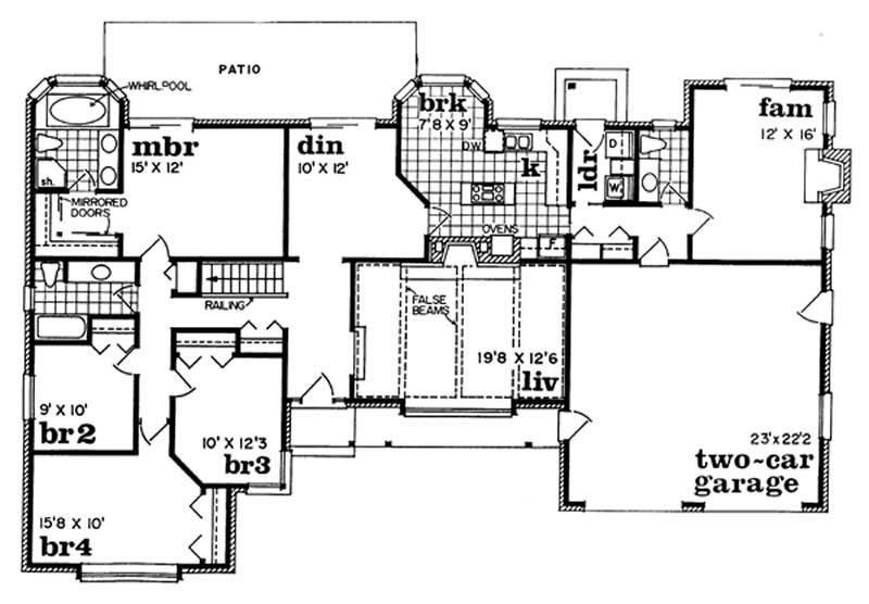 Floor Plan First Story of Contemporary Plan #167-1017