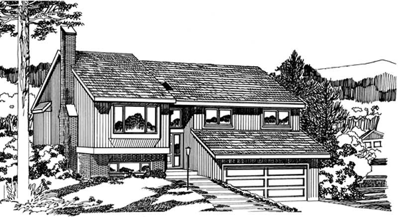 Front View of this 3-Bedroom, 1276 Sq Ft Plan - 167-1018