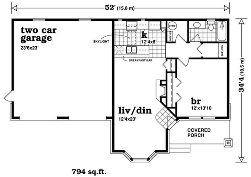Floor Plan First Story of Transitional Plan #167-1083