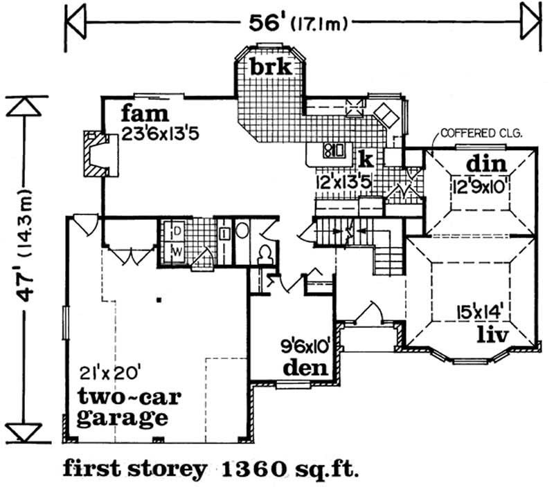 Floor Plan First Story of Contemporary Plan #167-1101