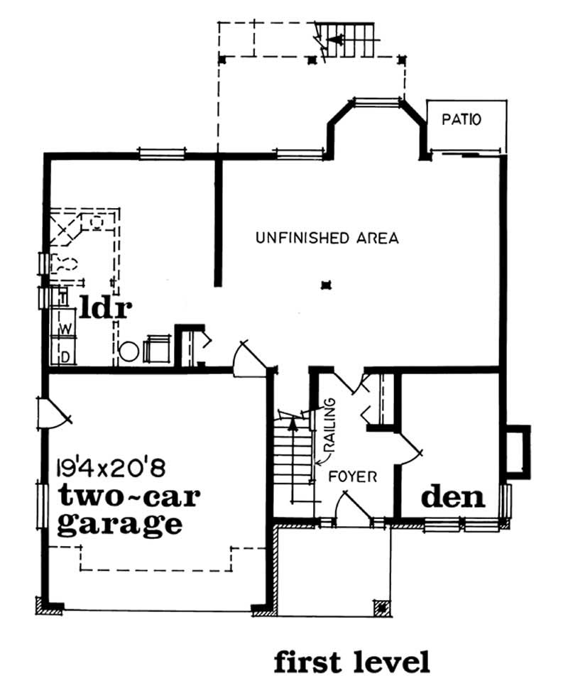 Floor Plan First Story of Contemporary Plan #167-1110