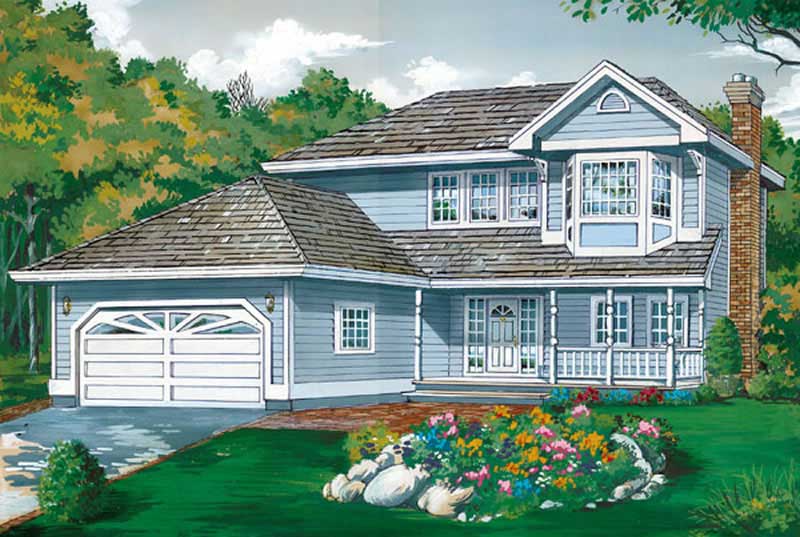 Country home (ThePlanCollection: Plan #167-1122)