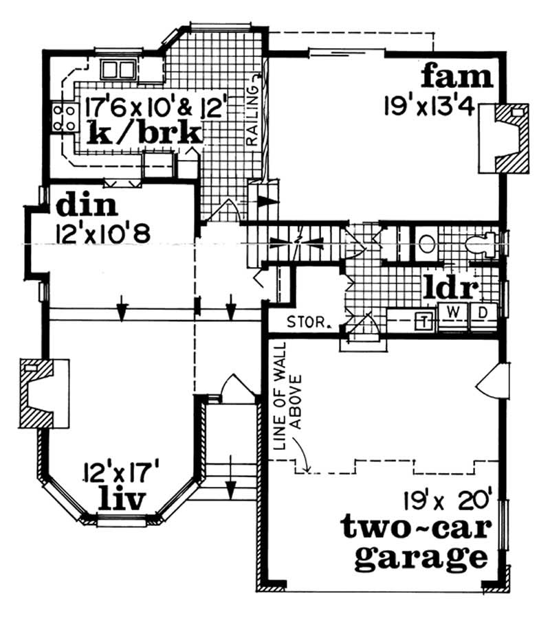 Floor Plan First Story of Contemporary Plan #167-1125