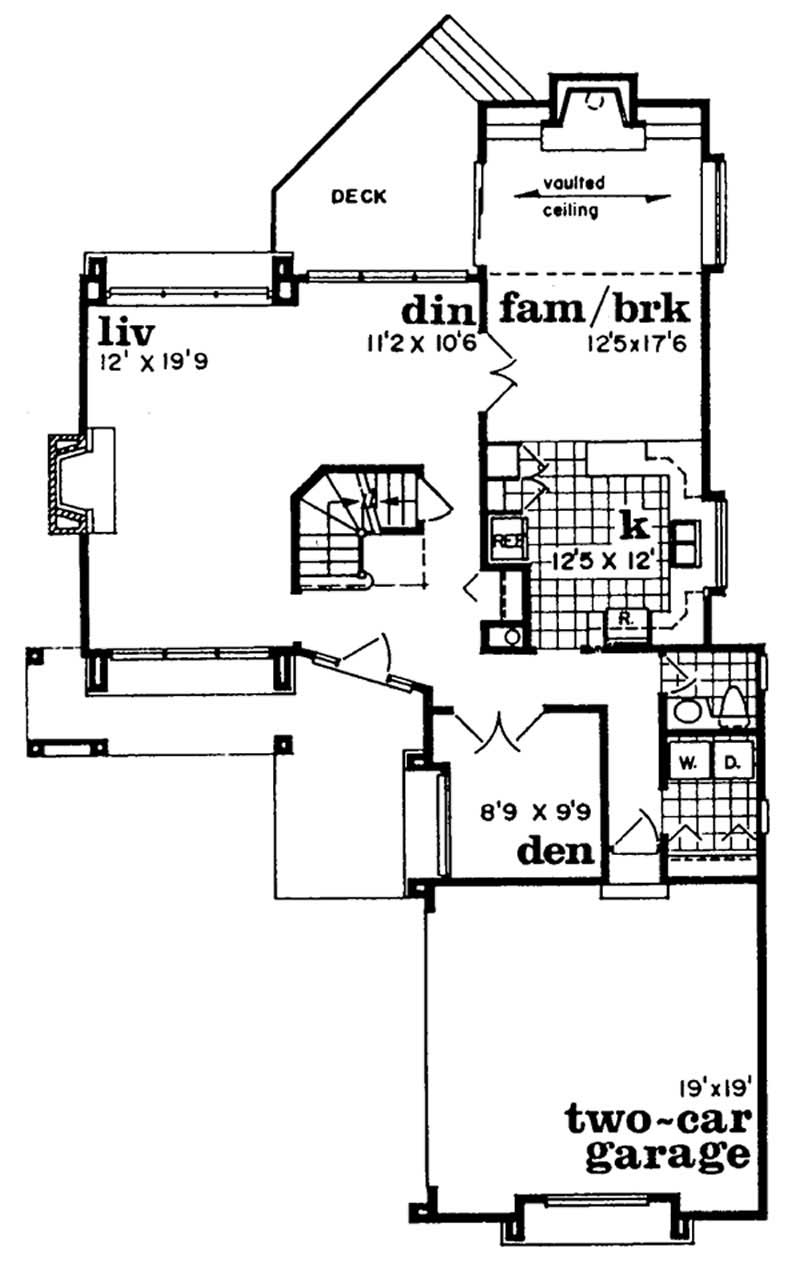 Floor Plan First Story of Contemporary Plan #167-1131