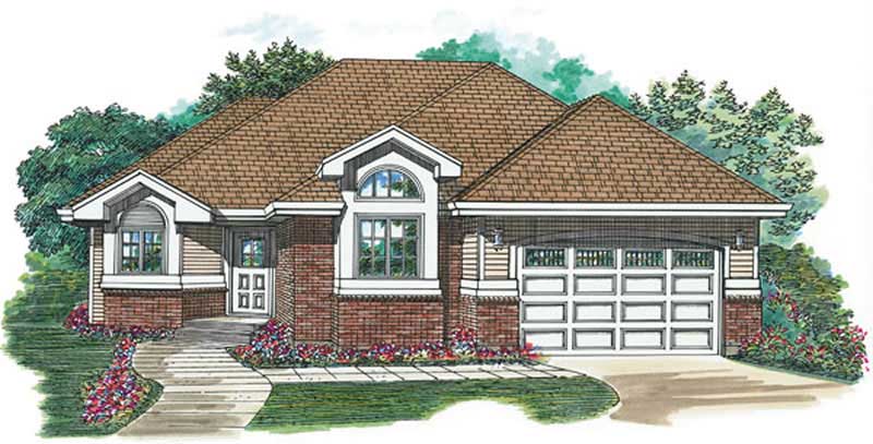 Ranch home (ThePlanCollection: Plan #167-1136)