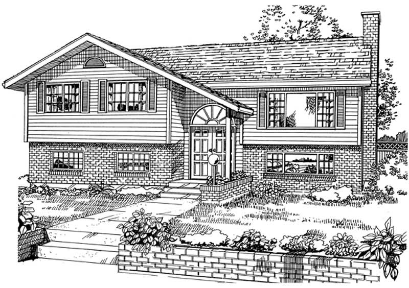 Front View of this 3-Bedroom, 1194 Sq Ft Plan - 167-1143