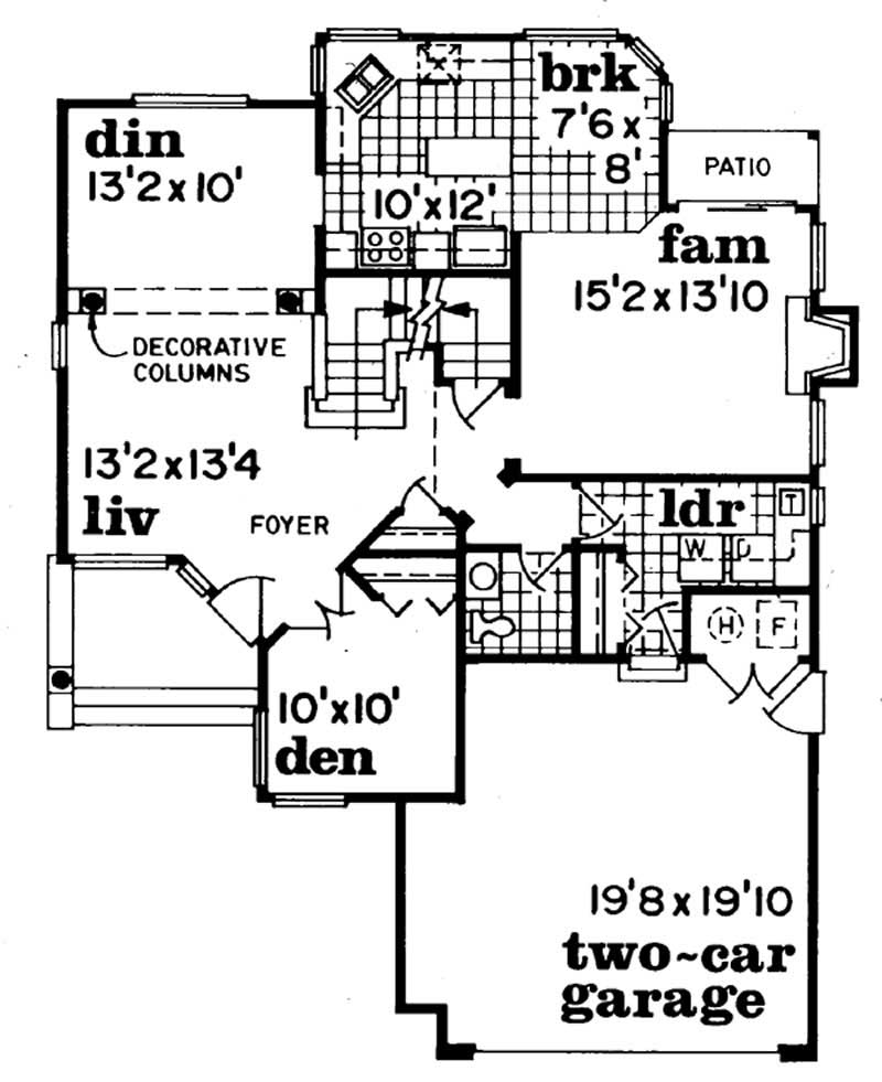 Floor Plan First Story of Contemporary Plan #167-1151