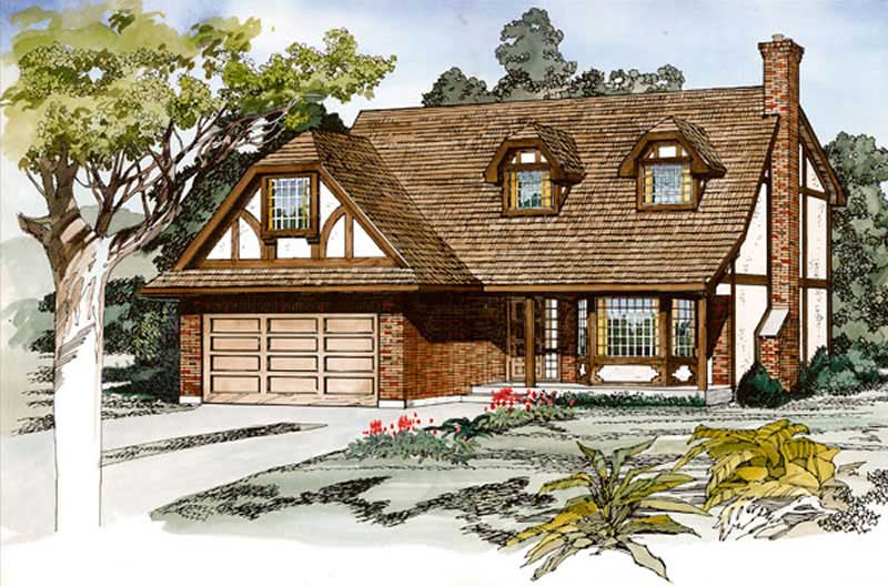 Tudor home (ThePlanCollection: Plan #167-1156)