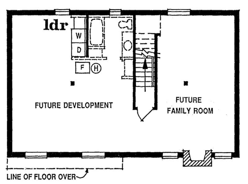 Floor Plan First Story of Small House Plans #167-1161