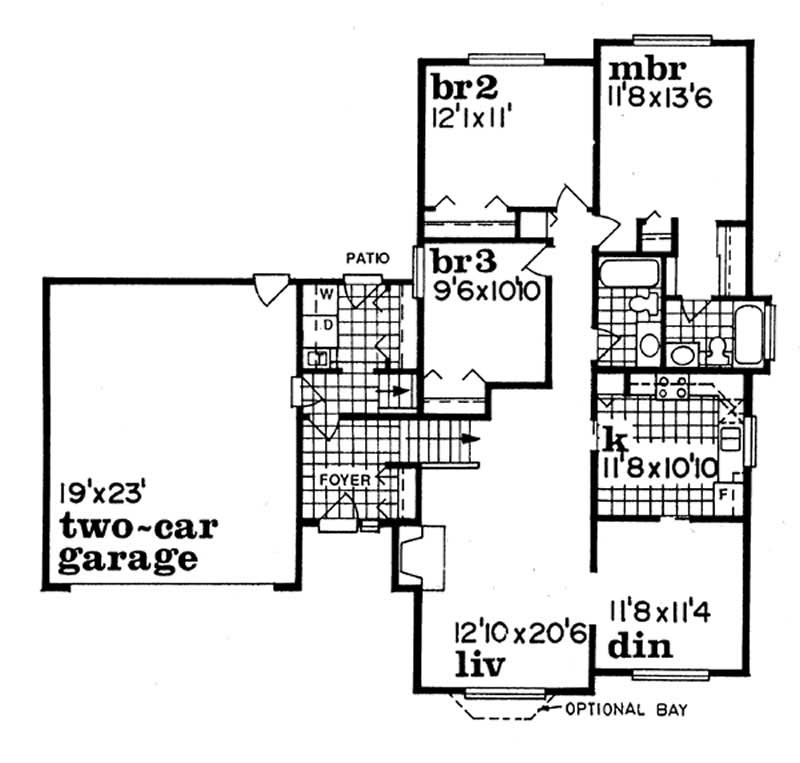 Floor Plan Second Story of Small House Plans #167-1169
