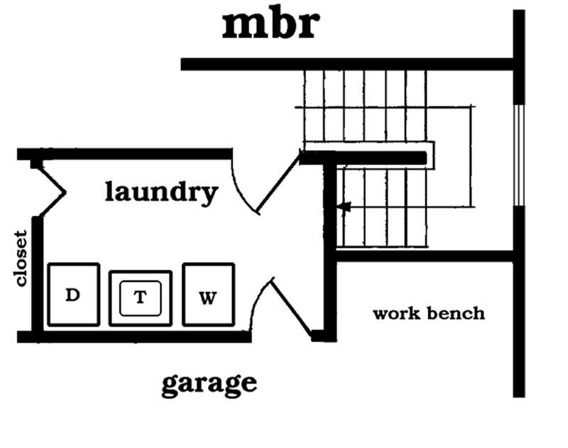 Floor Plan Second Story of Contemporary Plan #167-1172