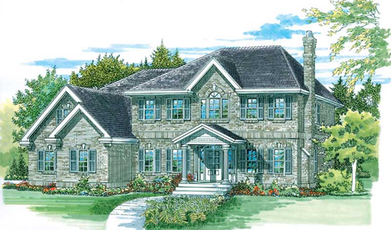 Colonial home (ThePlanCollection: Plan #167-1181)