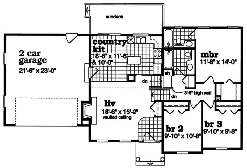 Floor Plan Second Story of Small House Plans #167-1183