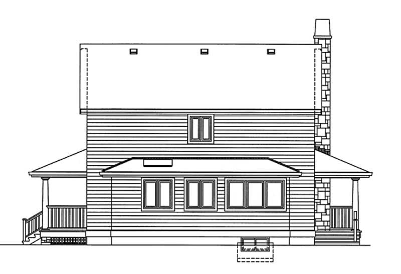 Home Plan Rear Elevation of this 3-Bedroom,1634 Sq Ft Plan -167-1188
