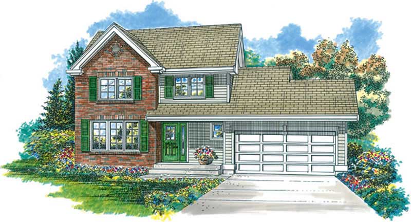 Country home (ThePlanCollection: Plan #167-1190)