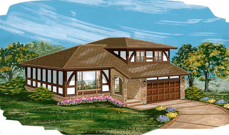 Tudor home (ThePlanCollection: Plan #167-1203)